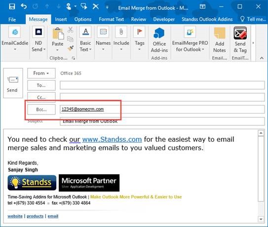 mail merge outlook 2016